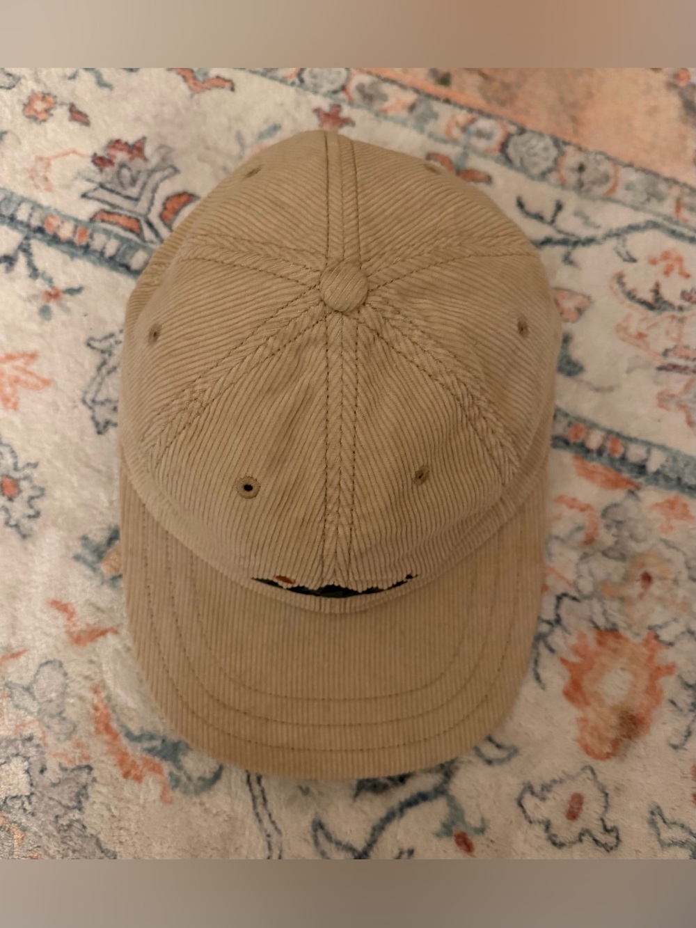 Patagonia Men’s Corduroy Mountain Logo Hat | Beige & Navy - Picture 3 of 7